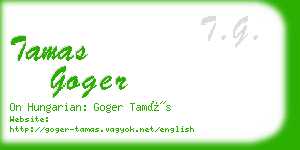 tamas goger business card